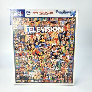 SEALED Television History 1000 Piece 24"×30" Puzzle White Mountain Puzzles #270